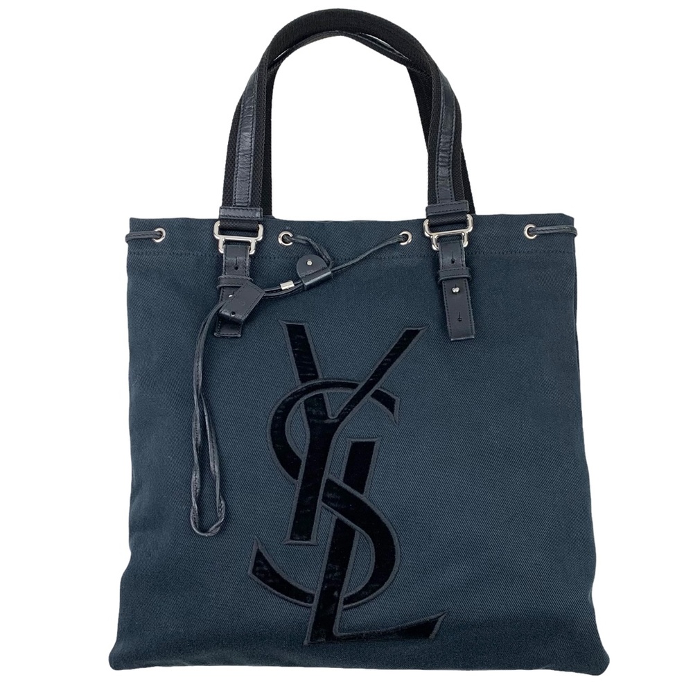 YSL Logo Drawstring Tote Bag